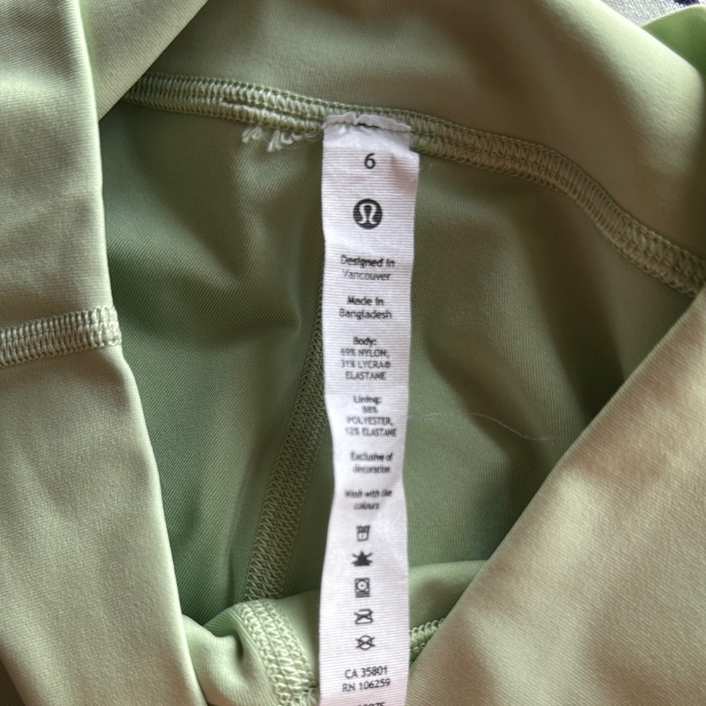 Lululemon Athletica Mints Green Leggings High-Waisted Stretch - Picture 7 of 7
